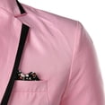 thumbnail image 4 of Aayomet Mens Suit Jacket Big and Tall Suit Collar Single Two Buttons Slim Fit Round Hem Pocket Small Suit Casual (Pink, XL), 4 of 5