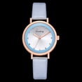 thumbnail image 4 of Reloj de cuarzo con banda de cuero de PU y decoración de diamantes de imitación Reloj de pulsera femenino informal (azul), 4 of 4