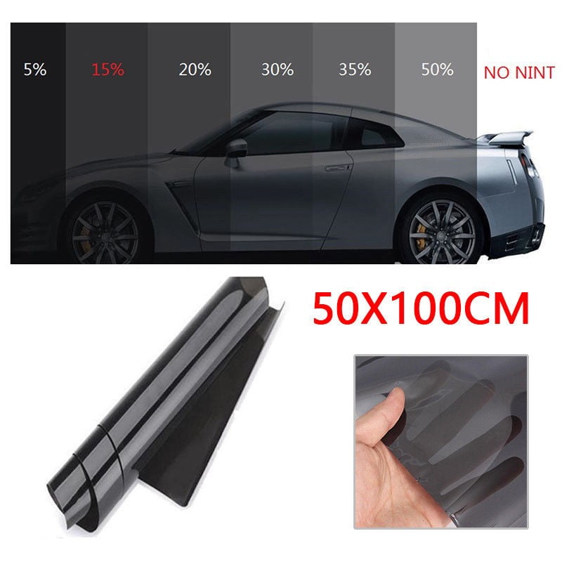 Black Solar Protection Film 50x100cm Glass Sticker 5% VLT Car Window Tint
