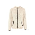 thumbnail image 5 of Women's Full Zip Fleece Jacket, Stand Collar Plush Top, Long Sleeve Soft Outerwear, Lightweight Cardigan with Pockets, Casual Winter Coat, Autumn Comfort Wear White XXXL, 5 of 6