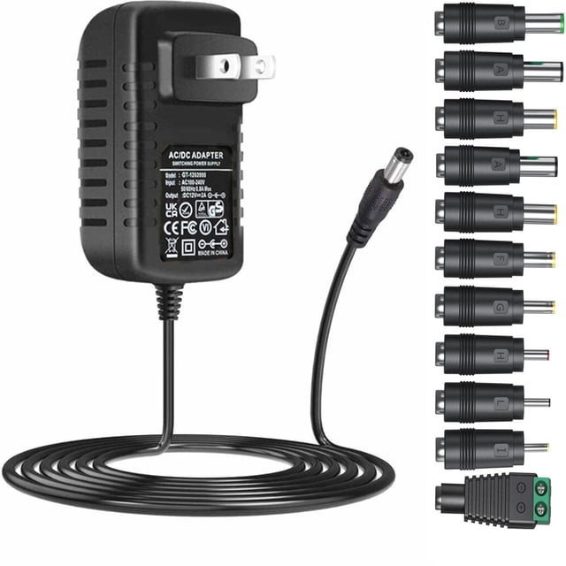 Adaptador de corriente GuanTing 12V 2A 24W con 11 puntas de enchufe DC, 110V
