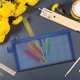thumbnail image 4 of Estuche de malla con cremallera transparente Bolsa de almacenamiento de nailon | Organizador de gran capacidad para papelería, cosméticos, artículos de tocador | Duradero, fácil de transportar, 4 of 4