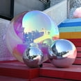 thumbnail image 2 of Yescom 39" Big Shiny Inflatable Mirror Ball Giant Iridescent Reusable Balloon for Large Disco Party Wedding Event Stage Decoration, 2 of 9