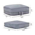 thumbnail image 2 of Unique Bargains 1 Pack Clothes Storage Bags Moving Bags Gray 15.5*12*4.5in, 2 of 8
