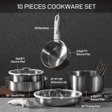 CAROTE Nonstick Granite Cookware Sets, 10 Pcs Pots And Pans Set, Non-Stick Kitchen Induction Cooking Set With Frying Pans, Saucepan Price In UAE | Amazon UAE