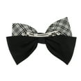 thumbnail image 3 of Unique Bargains 1 Pc Hair Barrettes Fashion Plaid Bow Hair Clip Black White, 3 of 5