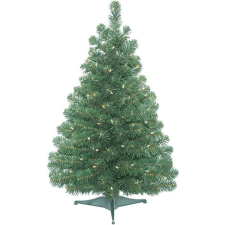 Vickerman 3' Oregon Fir Artificial Christmas Tree with 100 Clear