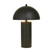 DecMode 22" Black Accent Lamp with Black Metal Shade