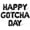 Black, variant on Letter Balloons - HAPPY GOTCHA DAY 16" Inch Alphabet Letters Foil Mylar Balloon Gotcha Day Party Banner (Gold)