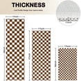 thumbnail image 4 of Brown and White Checkerboard Pattern Kitchen Rugs Sets Of 3,Kitchen Runner Rugs Non Skid Washable,Decorative Kitchen Floor Mats for Kitchen,Sink,Laundry,17"x30"+ 17"x47" + 17"x59", 4 of 6