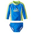 thumbnail image 1 of Banz BZ14-S2-CG-0 Baby Long Sleeve Rash Guard & Nappy Set, Blue & Green - Size 0, 1 of 1