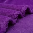 thumbnail image 6 of Unique Bargains Fuzzy Plush Flannel Fleece Throw Blanket Purple 59" x 78", 6 of 8