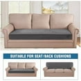 thumbnail image 3 of Velvet Stretch Individual Couch Cushion Cover Plush Cushion Slipcover for Loveseat Sofa Cushion Furniture Protector Seat Cushion Sofa Cover (1 Piece Sofa Cushion Cover, Grey), 3 of 7