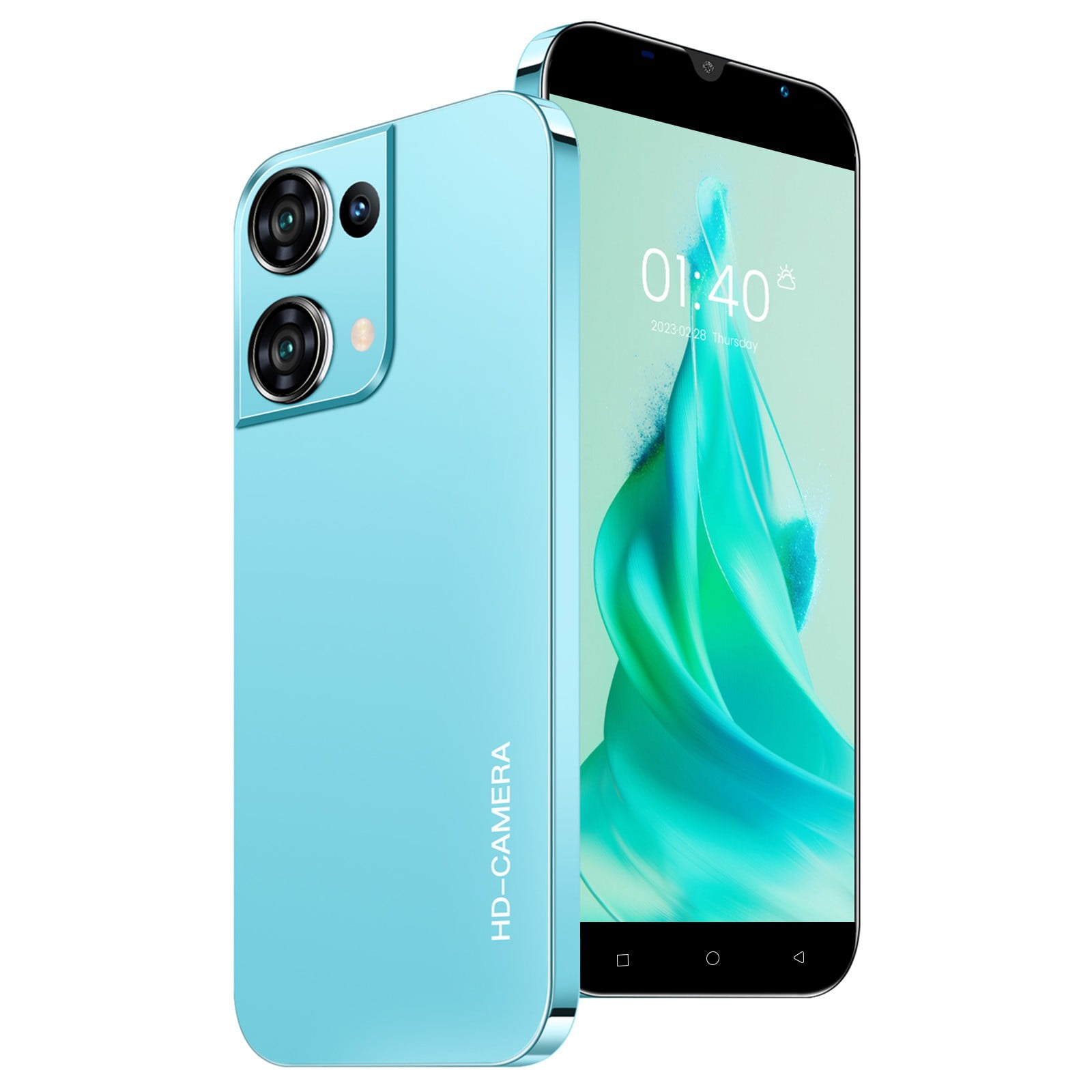 Elainilye Android Phone, 5.5 Inch 16GB Dual SIM 3G Network Mobile Phone with 3200mAh Battery, Includes Charger USB Cable Earphones Screen Protector Case, Blue