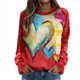 thumbnail image 1 of Mujeres Valentine Tops Sudadera con cuello redondo Jersey ligero Blusa cómoda Pompotops gfhjh18302, 1 of 6