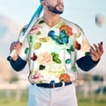 thumbnail image 5 of Lsque Floral Vintage Pattern Mens Polo Golf Shirts Funny Graphics Shorts Sleeve Button Shirts Baseball T-shirt-X-Large, 5 of 7