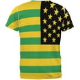 thumbnail image 2 of Jamaican American Flag All Over Adult T-Shirt - X-Large, 2 of 2