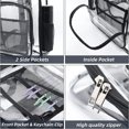 thumbnail image 2 of Waterproof PVC Clear Backpack,Clear Book Bags for School,Large Capacity Student Schoolbag/Outdoor Backpack,Clear Backpack for Girls & Boys(Grey), 2 of 6