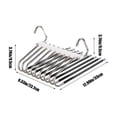 thumbnail image 4 of weibbin Stainless Steel Pants Rack Pants Clip Multifunctional Non Slip Cabinet Multi Layer Non Marking Pants Hanger Storage, 4 of 7