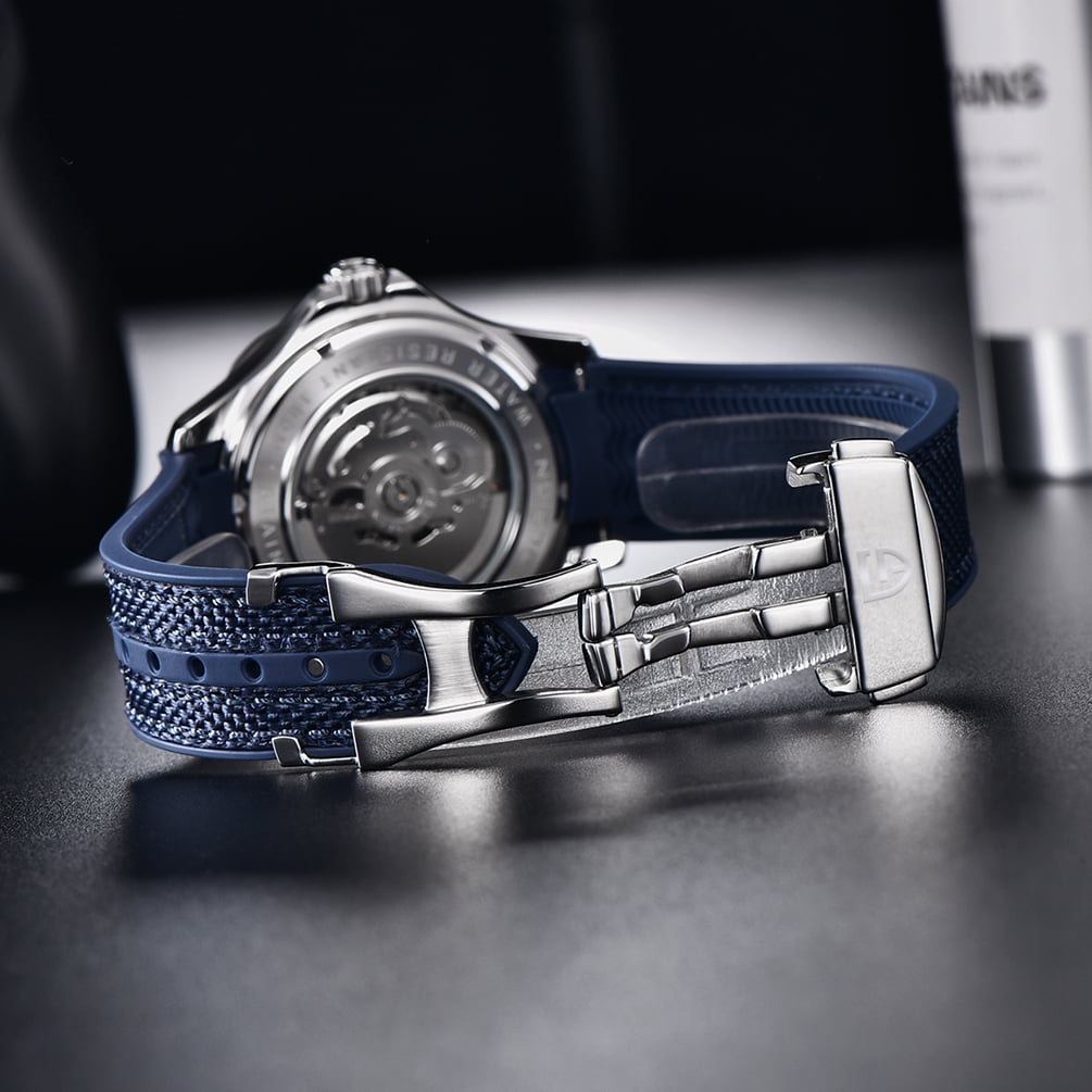PAGANI DESIGN Men's Automatic Watches 42mm Stainless Steel Sports Waterproof Wrist Watch for Men with Japanese Movement Ceramic Bezel