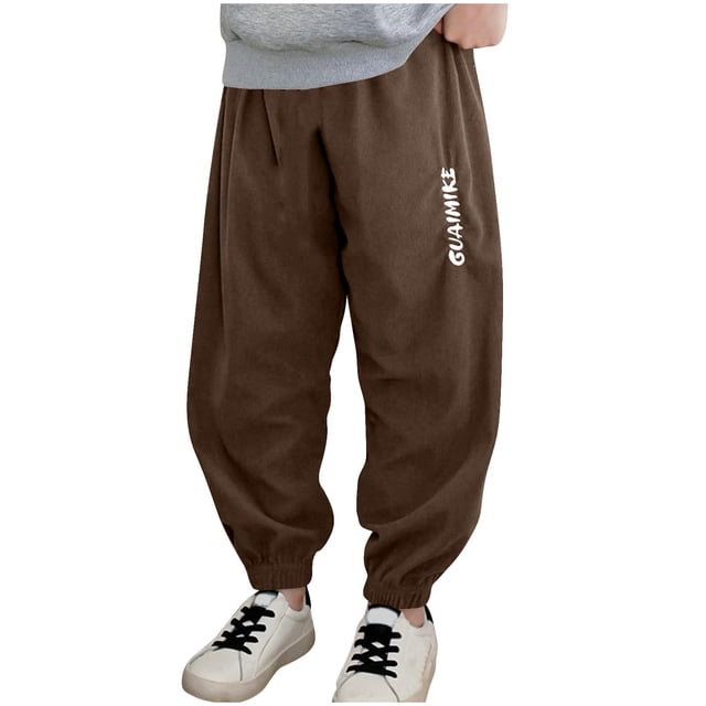 Odeerbi 3-13 Años Niños Cargo Pantalones Deportes Jogger Pantalones Casual Suelto Cómodo Pantalones Con Bolsillos