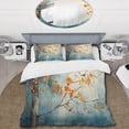 thumbnail image 2 of Designart "Orange Blue Maple Tree Glowing Embers II" Floral Bedding Covert Set - Tree Maple Orange Traditional Bed Set With 2 Shams, 2 of 6