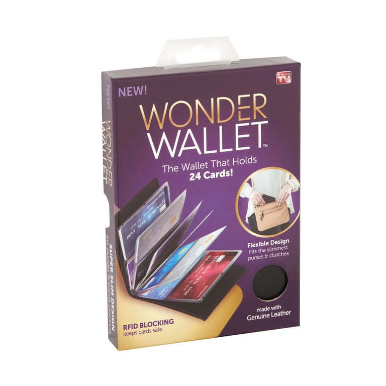 ★you a use★ Wonder wallet (Red) As Seen on TV's RFID Slim Card and Money Wallet, Black