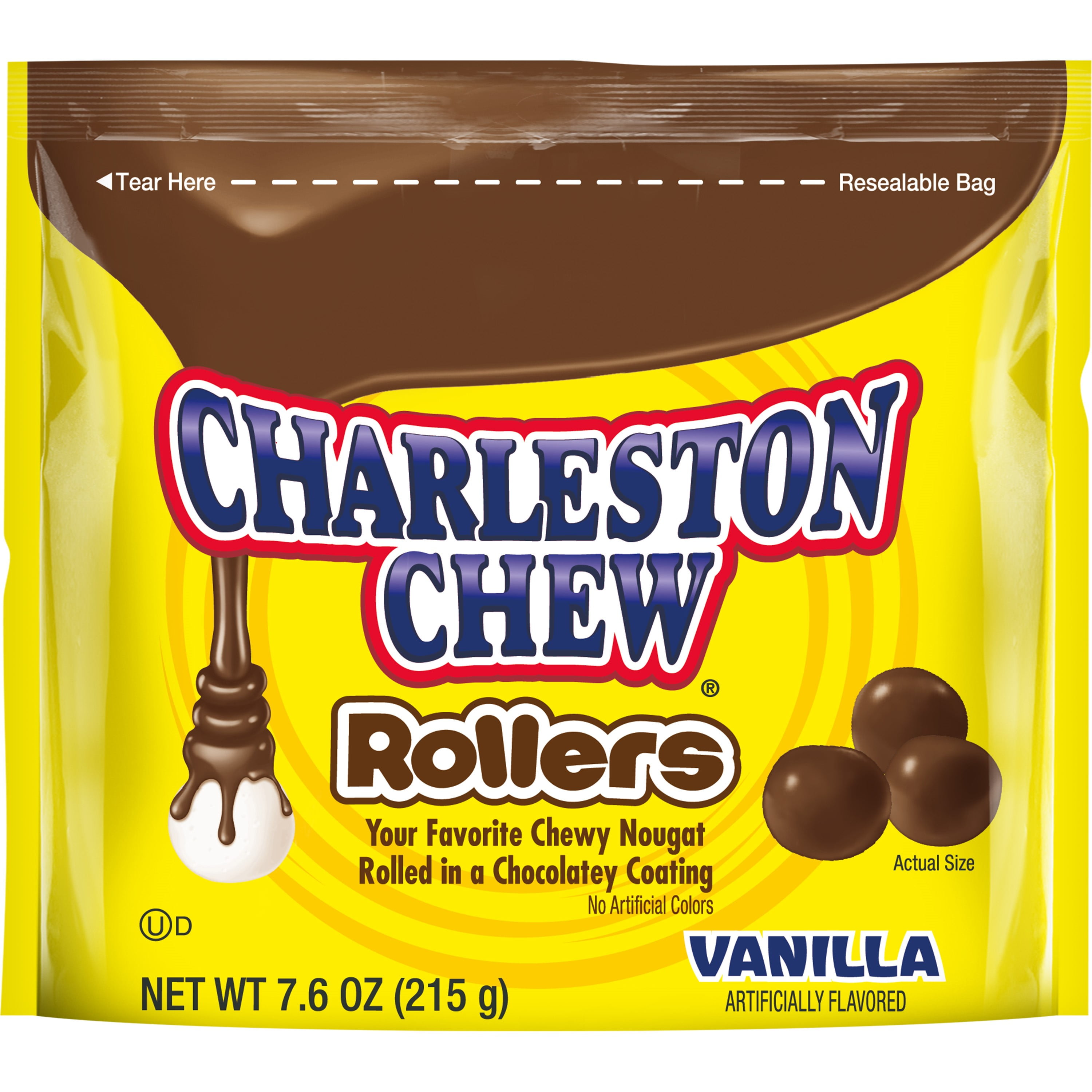 Tootsie Charleston Chew Rollers Milk Chocolate Covered Chewy Nougat 7.6 oz