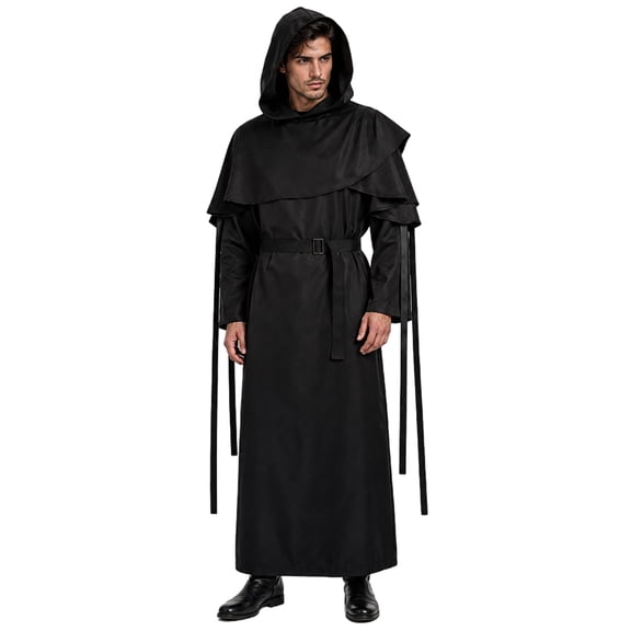 Adult Halloween Priest Robe Costume, Medieval Monk Inspired Cosplay Outfit For Costume Parties, Stage Performances, Theater Events, Photo Sessions, Role Play, Festivals And Themed Dress Up