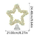 thumbnail image 4 of DAMAI LED Christmas Tree Star with Spiral Base, Lighted Christmas Tree Topper Star Metal Small Angel Tree Topper Xmas Holiday Decoration for Elegant Holiday Tree and Table Display, 4 of 9