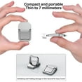 thumbnail image 3 of 2 Pcs Mini Laptop Stands, Portable Keyboard Riser for Desk, Laptop, Stand, Foldable, Invisible Cooling, Self-Adhesive Computer Holder for Laptop, Wireless Keyboard (Silver), 3 of 4