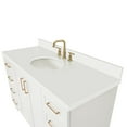 thumbnail image 4 of Ariel Taylor 55 In. Oval Sink Vanity With White Quartz Countertop In White, 4 of 10