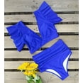 thumbnail image 2 of Sporlike - Bañador de cintura alta con volantes para mujer, bikini de dos piezas con estampado tropical Zhivalor WMPH-649-7, 2 of 6