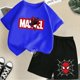 thumbnail image 3 of Conjunto de ropa de verano para niños y niñas con superhéroes, camiseta de manga corta de algodón y pantalones cortos, traje informal con estampado de Spider-Man, 3 of 5