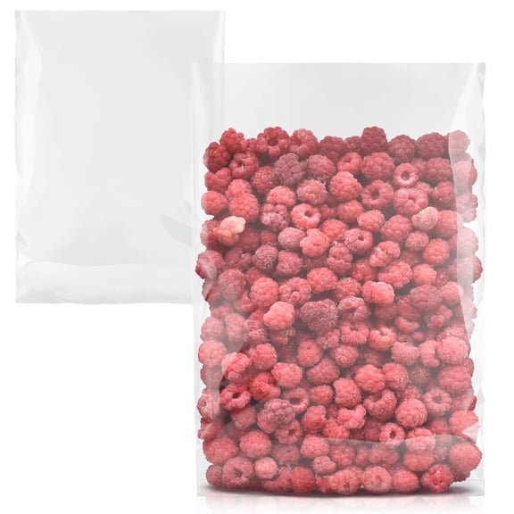 Clear Flat Poly Bags, 6 Mil Ultra Thick Open Top, 250 Count, 12 x 18 in