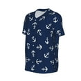 thumbnail image 6 of Fotbe Nautical Themed Simple Anchors Baseball Jersey Shirt for Men and Women, Casual Short Sleeves Button Down T-Shirt-Medium, 6 of 9