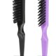 thumbnail image 4 of 2 Set 3Pcs Hair Styling Comb Set Teasing Hair Brush Rat Tail Comb Edge Brush for Hair Grooming and Styling Purple and Black, 4 of 5
