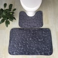 thumbnail image 3 of Sentmoon Bathroom Mats Shower Rug Embossed Pebbl Floor Mat Bathroom Toilet Two-piece Set Foot Mat Absorbent Carpet, 3 of 4