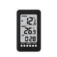 thumbnail image 1 of Digital Thermometer Meter With Clock Function Outdoor Indoor LCD Wireless Temperature Electronic Thermometers Weather Station ,Crystal Clear Screen, 1 of 6