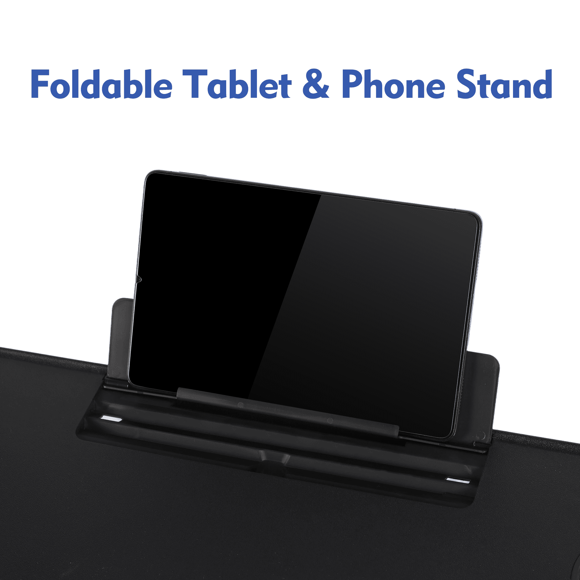Mainstays 26" Adjustable Height Personal Folding Table with Cupholder and Tablet Holder, Black