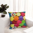 thumbnail image 6 of Pofeuu Brightly Colored Cupcakes Print Double-sided plush pillowcase Square Throw Pillow Covers Pillows Cover for Living Room Bedroom Sofa Couch Cushion Cover（No pillow core）-22"x22", 6 of 7