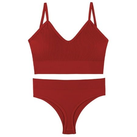 

Gathered thin large size sports French triangle cup bra set underwear