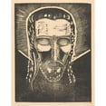 thumbnail image 3 of Lodewijk Schelfhout 12x14 Black Modern Framed Museum Art Print Titled - Head of Christ with Aureool (1924), 3 of 5