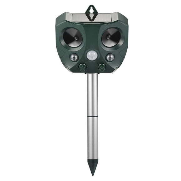 Inteprter Repelente de animales para exteriores, jardín, Patio, granero, recargable, Sonic, repelente de plagas con Sensor de movimiento Jardín y Patio Inteprter HA004941-00B