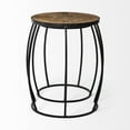 thumbnail image 4 of Mercana Clapp III Set of Two Round Top Brown Wooden Nesting Accent Tables, 4 of 7