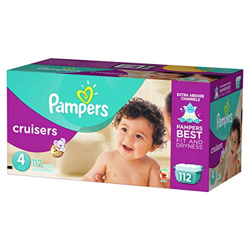 Pampers Couches Jetables Cruisers Taille 4, 112, Géant