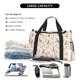 thumbnail image 5 of Fotbe Happy Easter Bolsa de Viaje con Estampado, Bolsa de Fin de Semana para Mujer con Compartimento para Zapatos, Bolsa de Gimnasio con Bolsillo Húmedo, 5 of 7