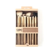 Walmart 12 Piece Face & Eye Makeup & Cosmetic Brush Set, Gold