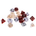 thumbnail image 1 of Dados acrílicos CUTICAT 21 piezas D4-D20 con bolsa de almacenamiento negro, 1 of 8