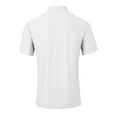 thumbnail image 5 of Men's Cotton Linen Shirts Fashion Loose Casual Shirts Imitation Linen Ventilate Pockets Button Pullover Stand Collar Short Sleeve Blouse Top White M, 5 of 8